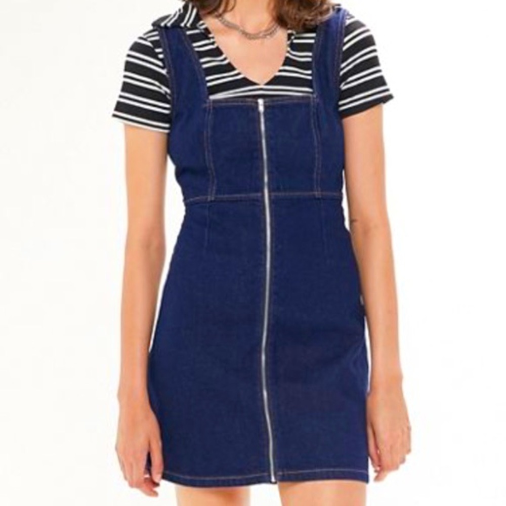 NWT!! BDG Zella Denim Zip-Up Mini Dress!!